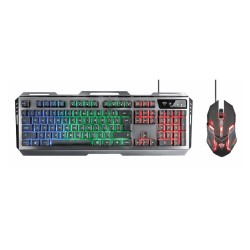Tastiera con Mouse Gaming TRUST TURAL GXT845 GM COMBO Nera